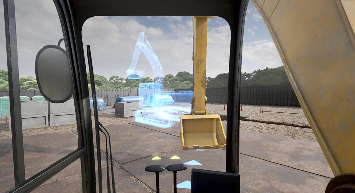 VRを使った安全教育システム「Safety Training System VR of AKTIO」にバックホー編が登場