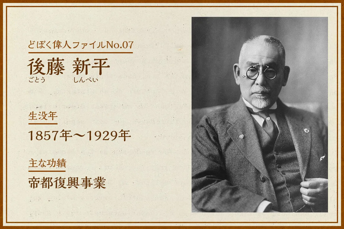 後藤新平｜どぼく偉人ファイルNo.07