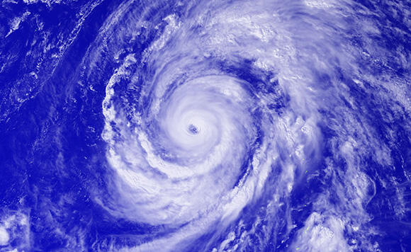2019 年に発生した台風 19 号の気象衛星画像（出典：国立情報学研究所「デジタル台風」）