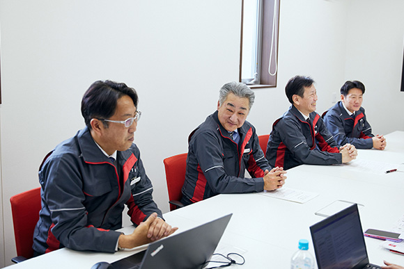 現地災害対策本部の中心メンバー